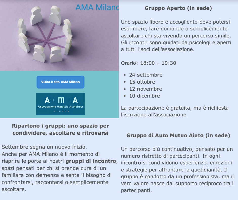 A.M.A. Milano - Gruppi Autunno 2025